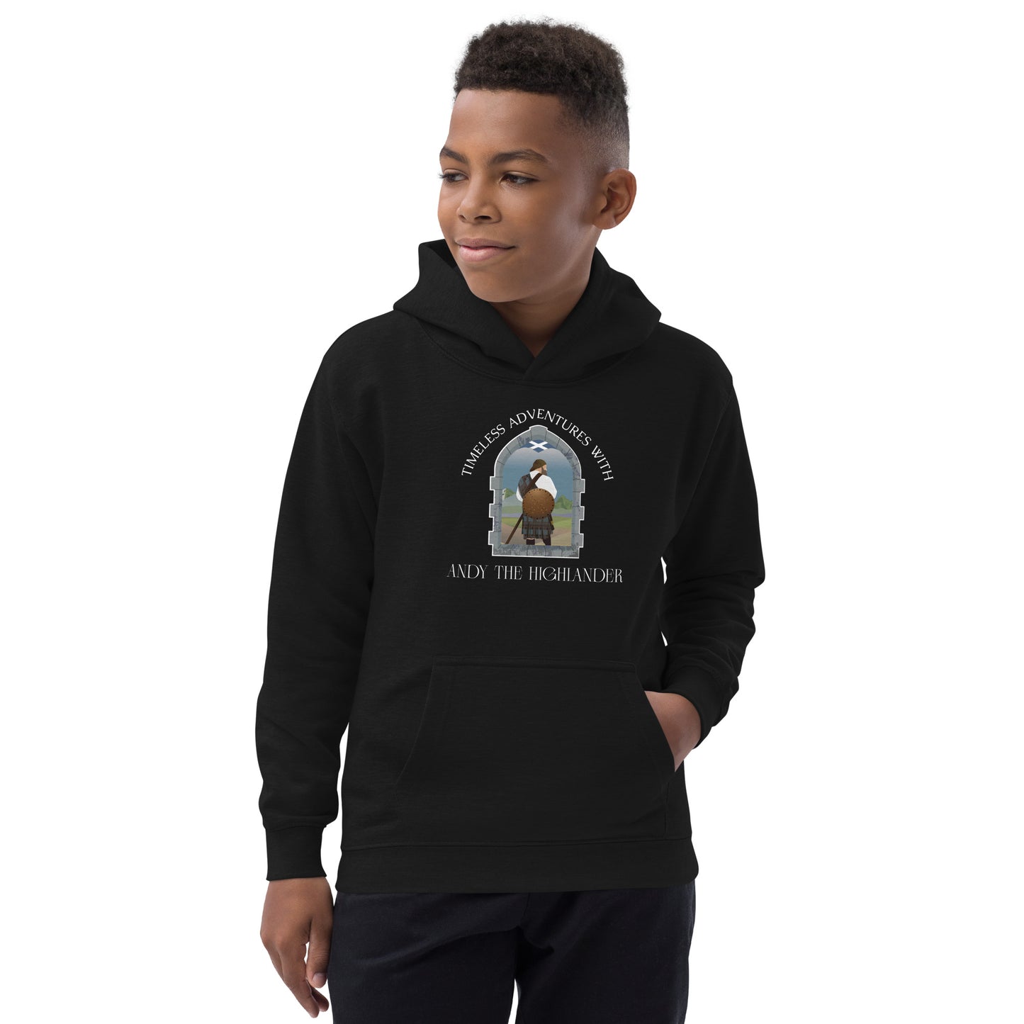 Timeless Adventures with Andy the Highlander - Kids Hoodie