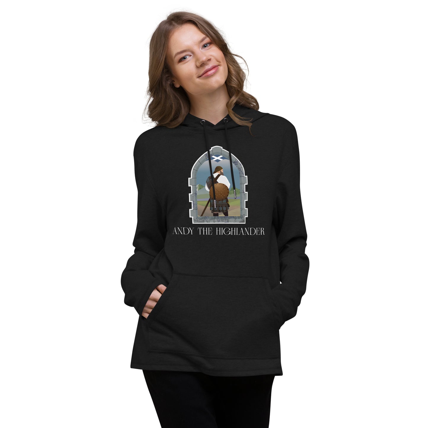 Andy the Highlander - Unisex Lightweight Hoodie