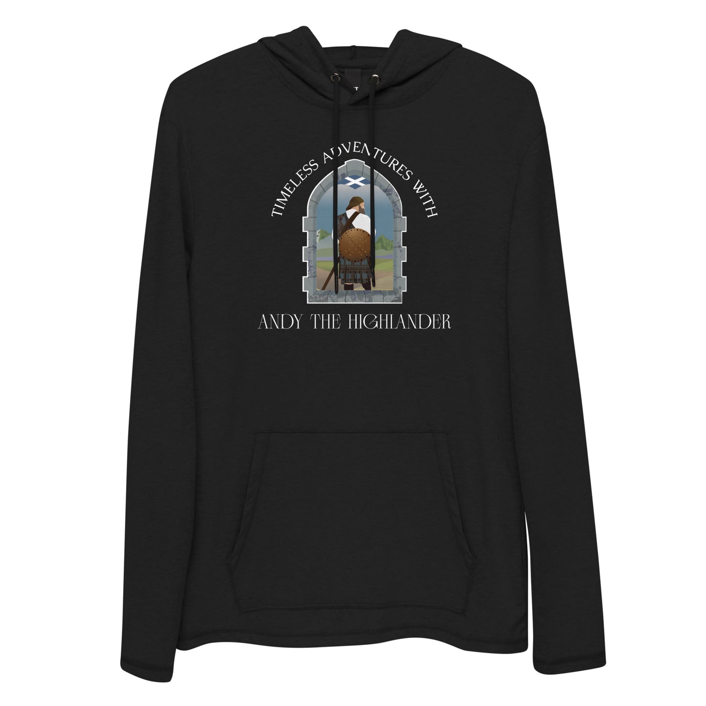 Timeless Adventures with Andy the Highlander - Unisex Lightweight Hoodie