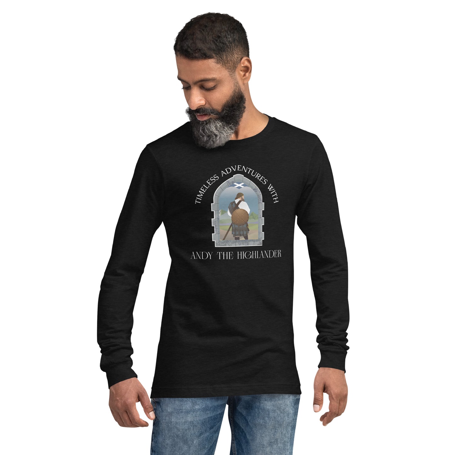 Timeless Adventures with Andy the Highlander -  Unisex Long Sleeve Tee